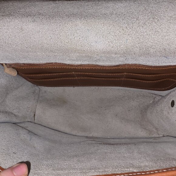 Vintage Dooney & Bourke Surrey Crossbody AWL Cream Tan USA + Boho Strap - Picture 6 of 16